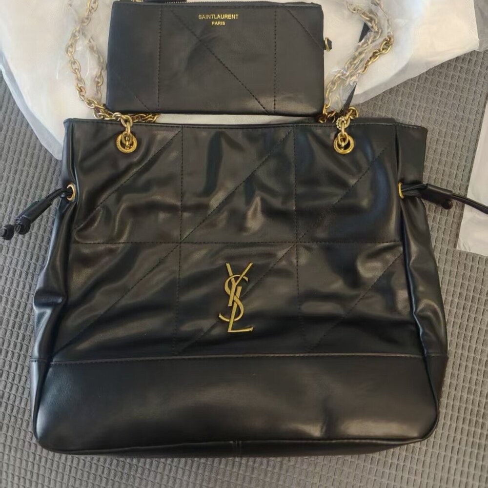 YSL Saint Laurent Jamie Black Leather Handbag